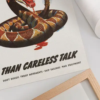 Cartel de serpiente (1944) de Albert Dorne lámina artística de alta calidad