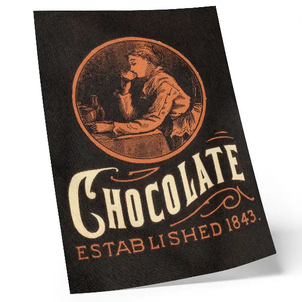 Chocolate de Webb (1843) cromolitografía con colores saturados