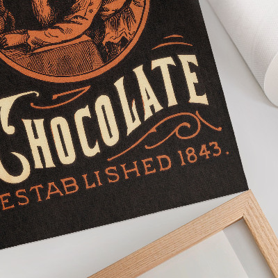 Póster con colores saturados Chocolate de Webb (1843) – cromolitografía