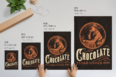 Póster con colores saturados Chocolate de Webb (1843) – cromolitografía