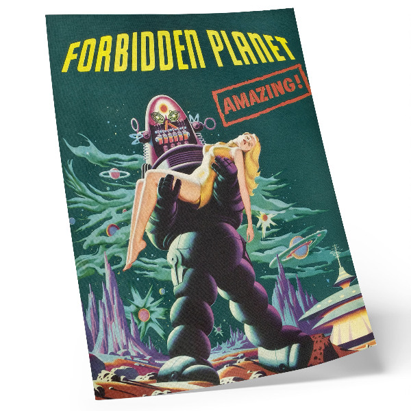 Lienzo decorativo moderno Planeta Prohibido con Robby el Robot (1956)