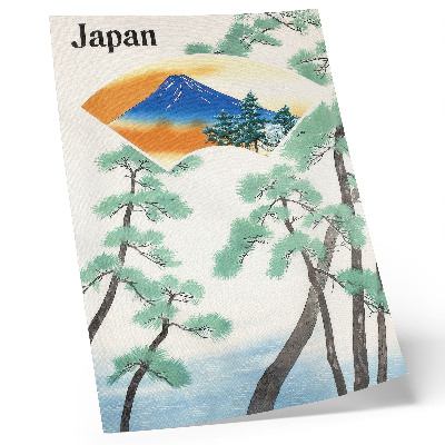 Póster Viajes del Ferrocarril del Gobierno Japonés (1930), ilustración de época
