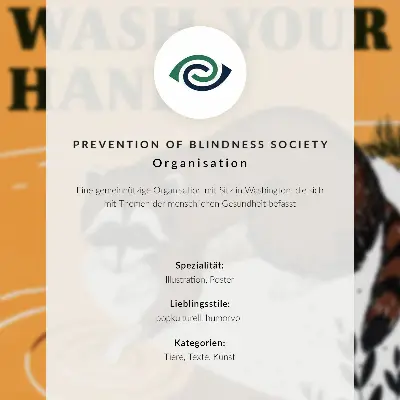 Lámina artística de alta calidad ilustración de Lávese las manos antes de tocarse los ojos (1941-1945)