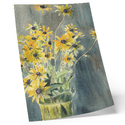 Póster con colores saturados Jarrón con rudbeckias (1915) de Hannah Borger Overbeck
