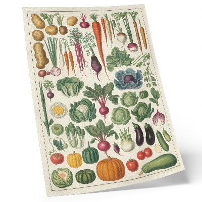 Póster Verduras de diversos tipos y colores.