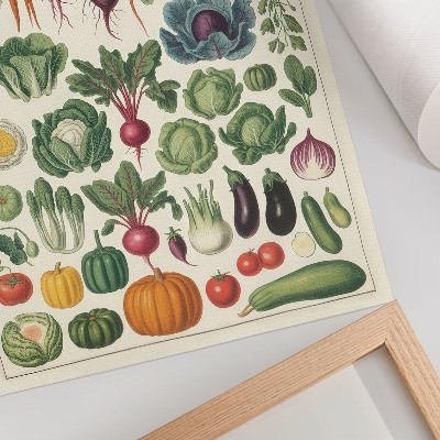Póster Verduras de diversos tipos y colores.