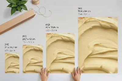 Póster con diseño de masa cremosa de consistencia suave