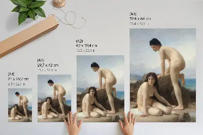 Mujeres bañándose de William Adolphe Bouguereau lámina artística de alta calidad