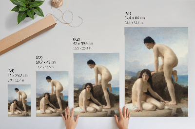 Lámina artística de alta calidad Mujeres bañándose, de William Adolphe Bouguereau