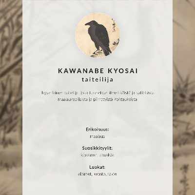 Póster con colores saturados Un gato atrapando una rana, de Kawanabe Kyosai