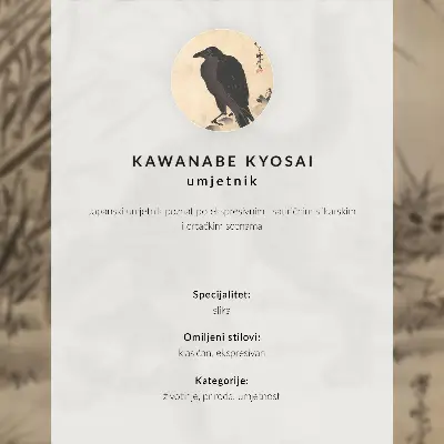 Póster de gato atrapando una rana de Kawanabe Kyosai con colores saturados
