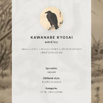 Póster de gato atrapando una rana de Kawanabe Kyosai con colores saturados