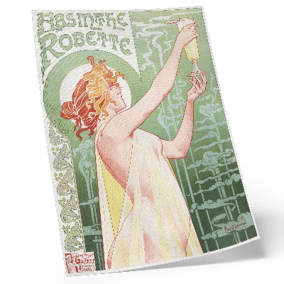 Lámina artística de alta calidad Privat Livemont (1896), cromolitografía de Absinthe Robette.