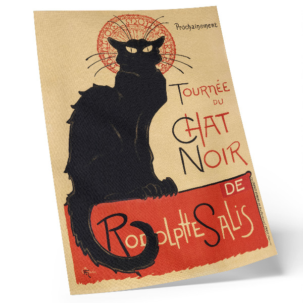 Póster con colores saturados Tournée du Chat Noir (1896) de Théophile Alexandre Steinlen