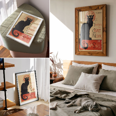 Póster con colores saturados Tournée du Chat Noir (1896) de Théophile Alexandre Steinlen