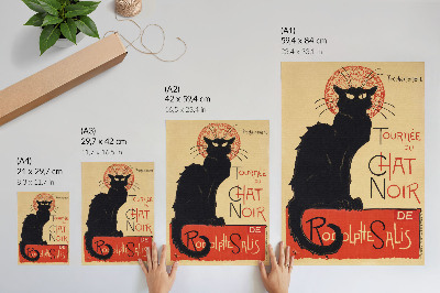 Póster con colores saturados Tournée du Chat Noir (1896) de Théophile Alexandre Steinlen