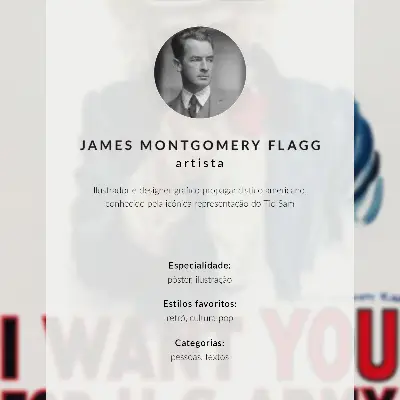 Póster de reclutamiento litografía de James Montgomery Flagg sobre el cartel de se busca de soldados estadounidenses
