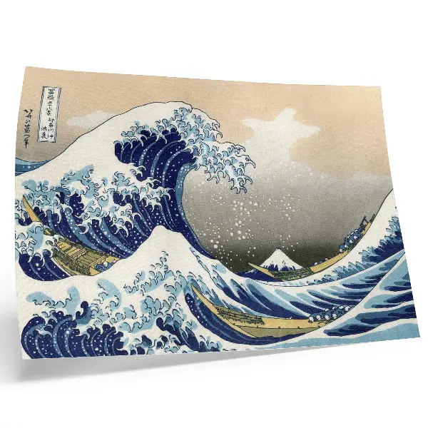 Póster de La gran ola de Kanagawa de Hokusai grabado japonés ukiyo-e en madera 1760 1849