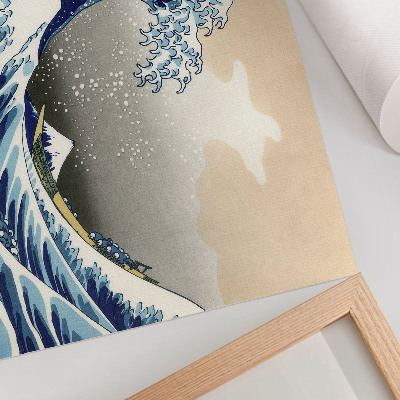 Póster La gran ola de Kanagawa (1760-1849) de Hokusai – Grabado japonés ukiyo-e en madera