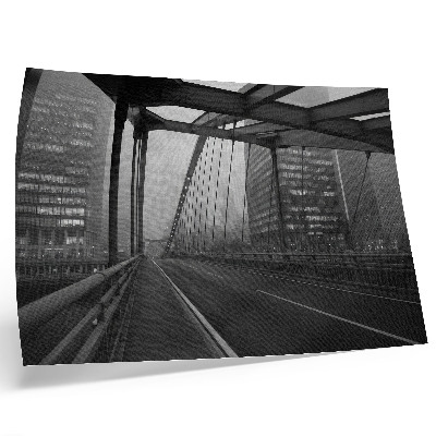 Lámina para cuadro Puente de la ciudad, edificios majestuosos, elegancia austera.