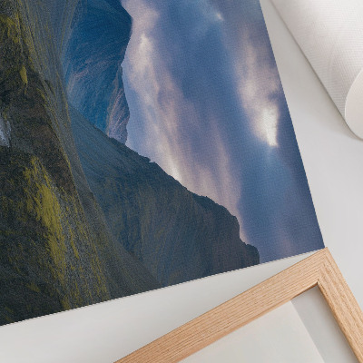 Arte de pared Montañas entre las nubes, paz azul, naturaleza