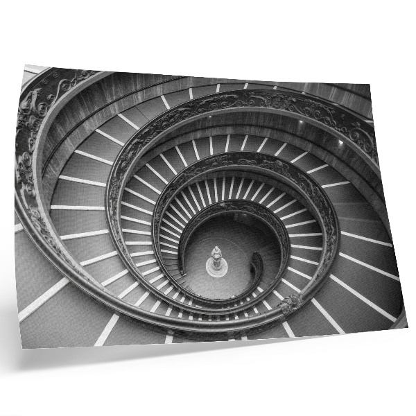 Lámina para cuadro con diseño de arquitectura de escaleras de caracol
