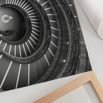 Lámina para cuadro con diseño de arquitectura de escaleras de caracol