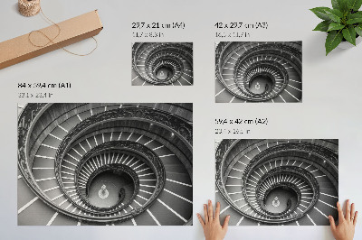 Lámina para cuadro con diseño de arquitectura de escaleras de caracol