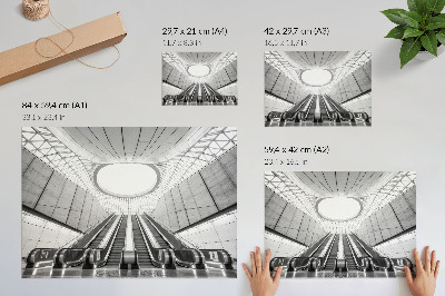 Arte de pared Arquitectura interior minimalista futurista