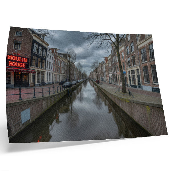 Póster Canal, arquitectura delicada, cielo atmosférico