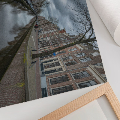 Póster Canal, arquitectura delicada, cielo atmosférico