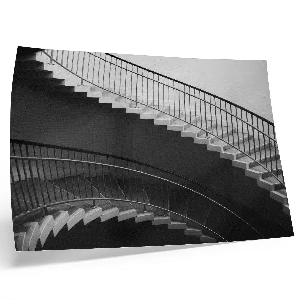 Lámina para cuadro diseño con elegancia en blanco y negro de formas modernas