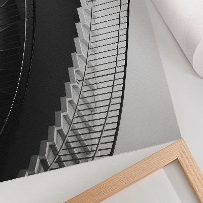 Lámina para cuadro Elegancia en blanco y negro, formas modernas