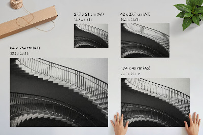 Lámina para cuadro Elegancia en blanco y negro, formas modernas