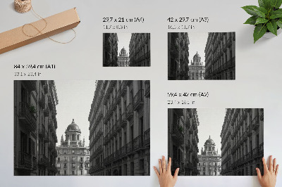 Arte de pared Fachadas simétricas de arquitectura urbana histórica