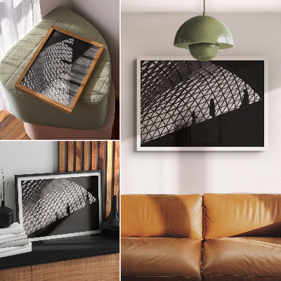 Arte de pared Contraste de la silueta del techo moderno