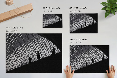 Arte de pared Contraste de la silueta del techo moderno