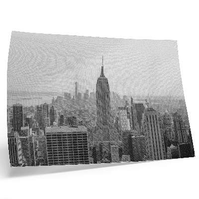 Arte de pared Panorama metropolitano moderno en blanco y negro