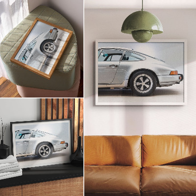 Póster Coche deportivo clásico, estilo elegante y chic.