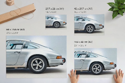 Póster Coche deportivo clásico, estilo elegante y chic.
