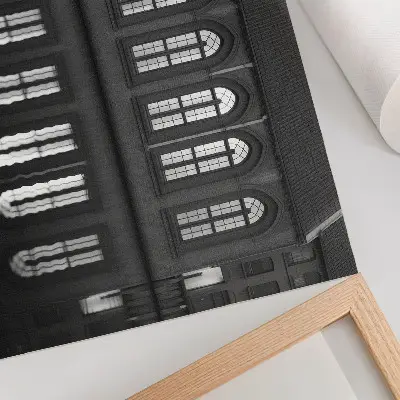 Arte de pared diseño arquitectónico de simetría y reflejo elegante