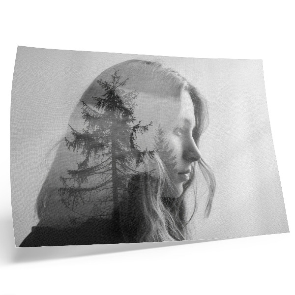 Póster Retrato en blanco y negro de sutil elegancia