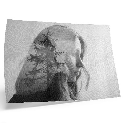 Póster Retrato en blanco y negro de sutil elegancia