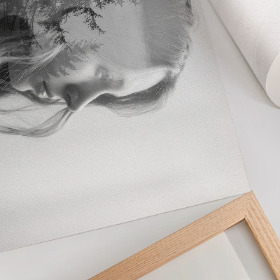 Póster Retrato en blanco y negro de sutil elegancia