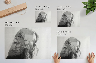 Póster Retrato en blanco y negro de sutil elegancia