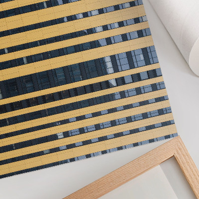 Arte de pared Contraste de simetría moderna de amarillo y azul