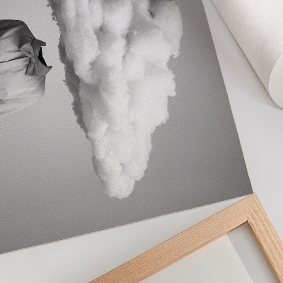Lámina para cuadro Motivo surrealista minimalista: nube blanca