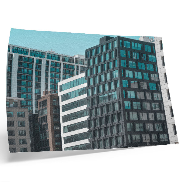 Póster Edificios modernos, armonía geométrica del vidrio