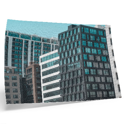 Póster Edificios modernos, armonía geométrica del vidrio