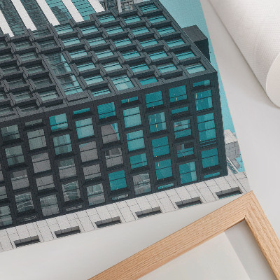 Póster Edificios modernos, armonía geométrica del vidrio
